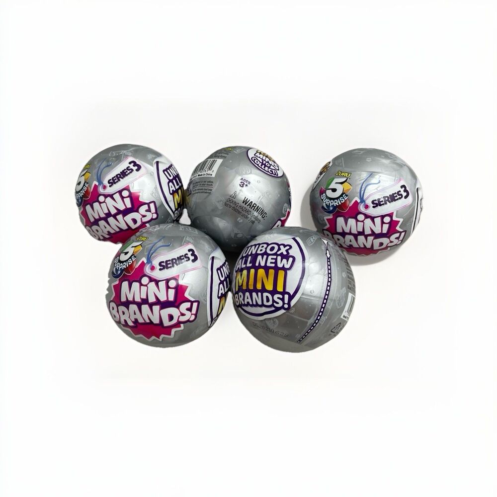 Zuru 5 Surprise Toy Mini Brands Series 3 Lot of 5 Balls
